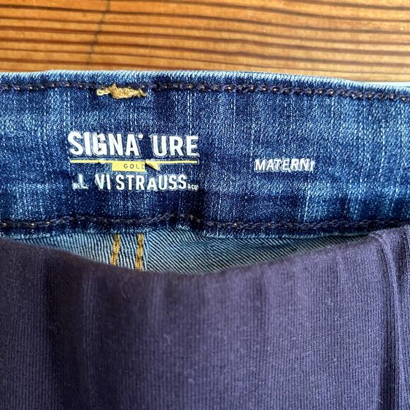 Levis Strauss Blue Skinny Maternity Jeans size Large - Picture 2 of 4
